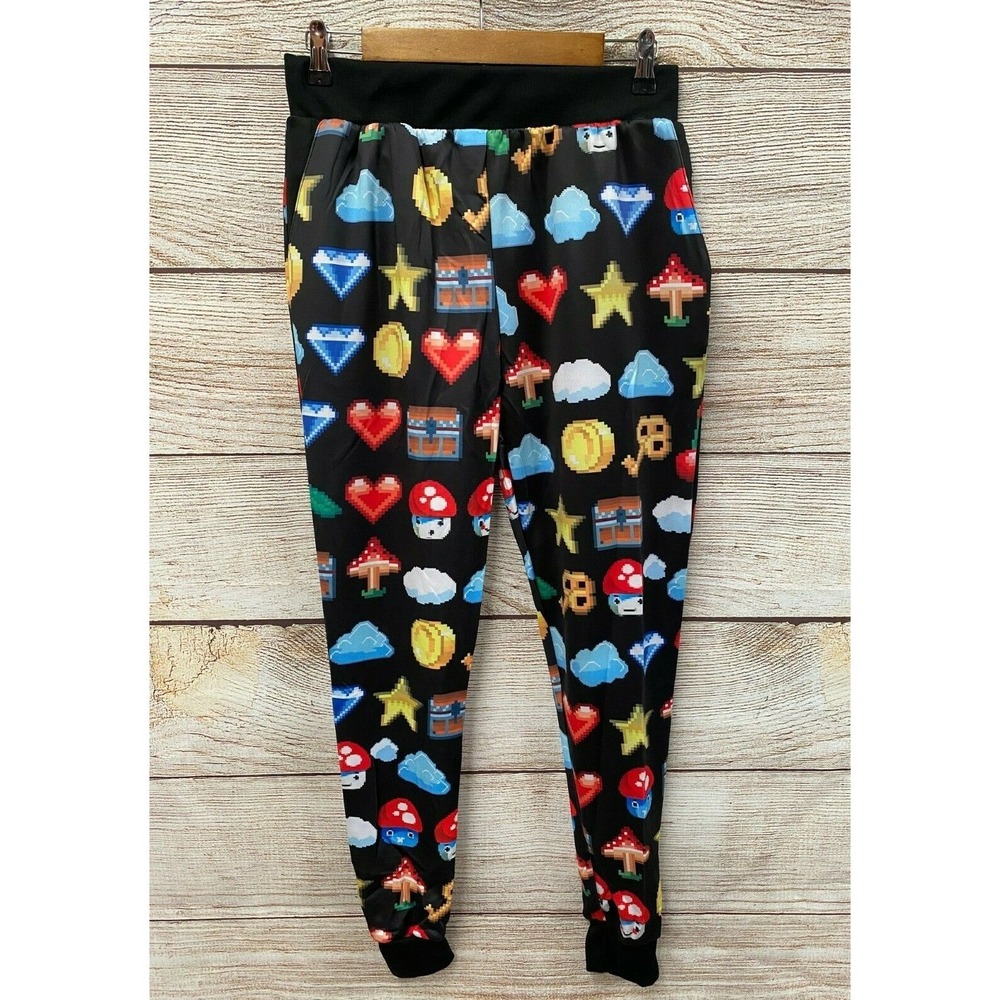 Kayden K Jogger Pants Mens Large Skinny Retro Game Poly Stretch New Made in USA